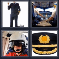 4 fotos 1 palabra cabina de avión
