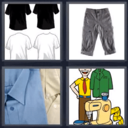 4 fotos 1 palabra camisas pantalón