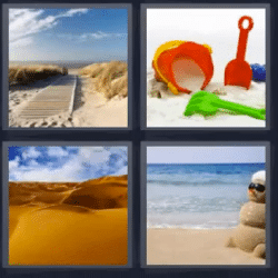 4 fotos 1 palabra desierto playa