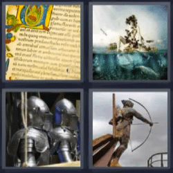 4 fotos 1 palabra armadura arquero