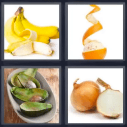 4 fotos 1 palabra plátanos