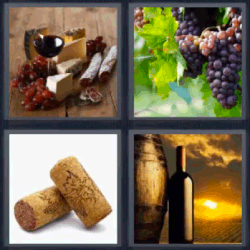 4 fotos 1 palabra uvas