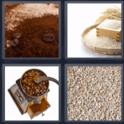 4 fotos 1 palabra cafe harina