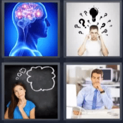 4 fotos 1 palabra cerebro ideas