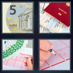 4 fotos 1 palabra pasaporte