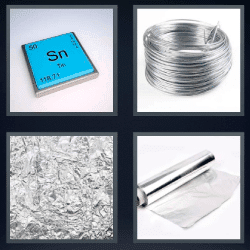 4 fotos 1 palabra papel de aluminio