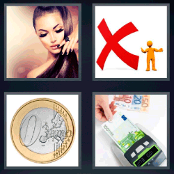 4 fotos 1 palabra moneda euro