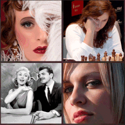1 palabra 4 fotos mujer con ajedrez