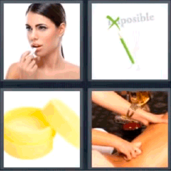 4 fotos 1 palabra masaje