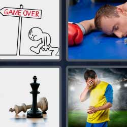 4 fotos 1 palabra game over boxeador