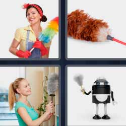 4 fotos 1 palabra robot limpiando